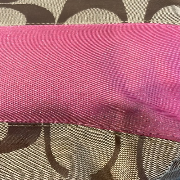 Pink and brown coach bag - Picture 3 of 6